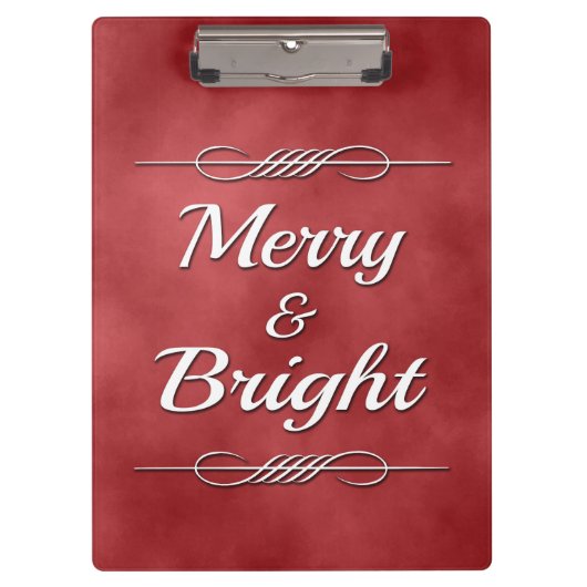 Merry und Bright Klemmbrett (Vorderseite)