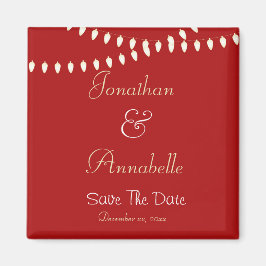 Merry und Bright Lights Save the Date Magnet