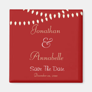 Merry und Bright Lights Save the Date Magnet