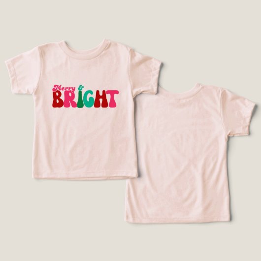 Merry und Bright Maximalist Peach Christmas (Design Vorderseite & Rückseite)