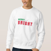 Merry und Bright Mens Weihnachtssüßer Sweatshirt (Vorderseite)