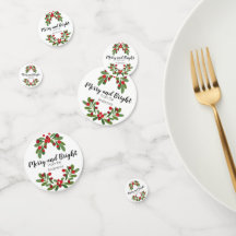 Merry und Bright Mistletoe Holiday Confetti