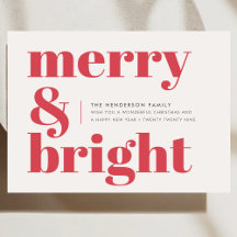 Merry und Bright | Modern Christmas Bright Red