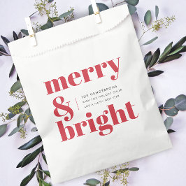 Merry und Bright | Modern Christmas Bright Red Geschenktütchen