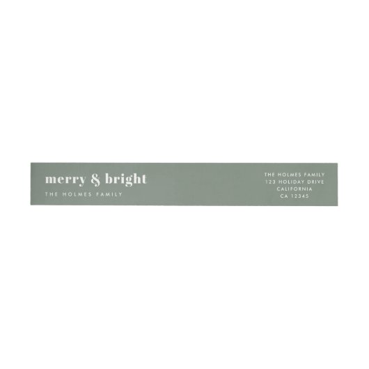 Merry und Bright | Modern Minimal Christmas Green (Person)