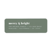 Merry und Bright | Modern Minimal Christmas Green (Vorne)