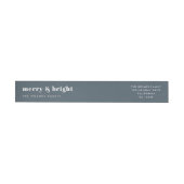 Merry und Bright | Modern Xmas Dusky Smoke Blue (Person)