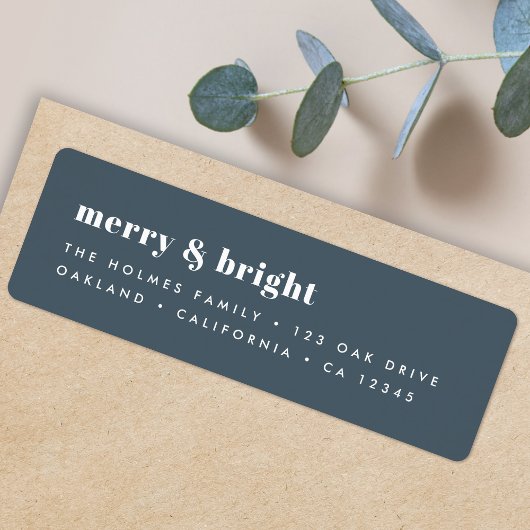 Merry und Bright | Modern Xmas Dusky Smoke Blue