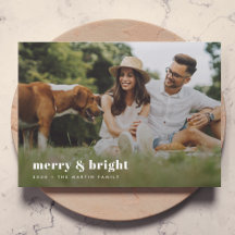 Merry und Bright | Modernes Foto Xmas