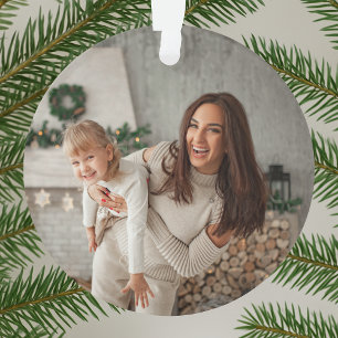 Merry und Bright Modernes stilvolles Weihnachtsf Ornament