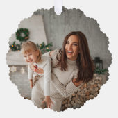 Merry und Bright | Modernes stilvolles Weihnachtsf Ornament Karte (Vorderseite)