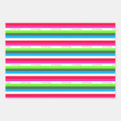 Merry und Bright Neon Pastel Weihnachten Geschenkpapier Set (Vorderseite 2)