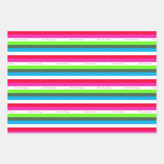 Merry und Bright Neon Pastel Weihnachten Geschenkpapier Set (Vorderseite 2)