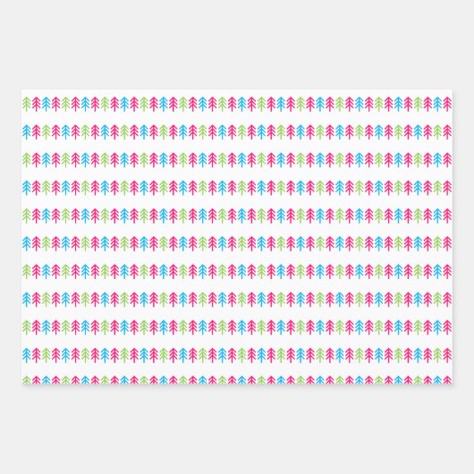 Merry und Bright Neon Pastel Weihnachten Geschenkpapier Set (Vorderseite 3)