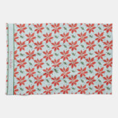 Merry und Bright Poinsetta Ferienwohnung Musterküc Geschirrtuch (Horizontal)