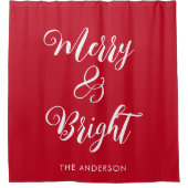 Merry und Bright Red Duschvorhang (Vorderseite)
