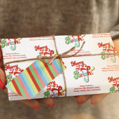 Merry und Bright Retro Custom Christmas Geschenkpapier