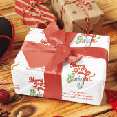 Merry und Bright Retro Weihnachten Custom Geschenkpapier Set
