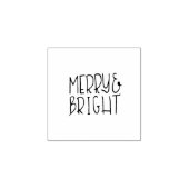 Merry und Bright Rubber Briefmarke Gummistempel (Prägung)