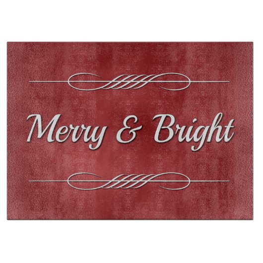 Merry und Bright Schneidebrett (Vorderseite)