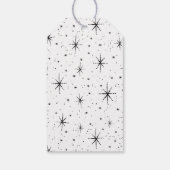 Merry und Bright Script Black Holiday Geschenkanhänger (Rückseite)