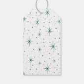 Merry und Bright Script Green Holiday Geschenkanhänger (Rückseite)