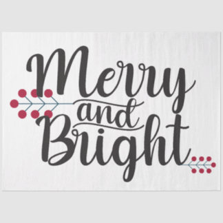 Merry und Bright Seidenpapier