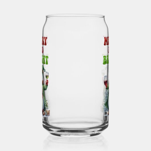 Merry und Bright Snowman Dosenglas (Rechts)