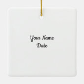 Merry und Bright Snowman Keramikornament (Rückseite)