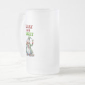 Merry und Bright Snowman Mattglas Bierglas (Vorderseite Links)