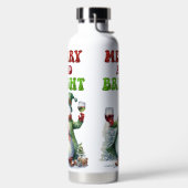 Merry und Bright Snowman Trinkflasche (links)