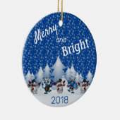 Merry und Bright Snowmen Keramik Ornament (Rechts)