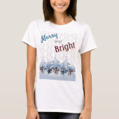 Merry und Bright Snowmen T-Shirt (Vorderseite)