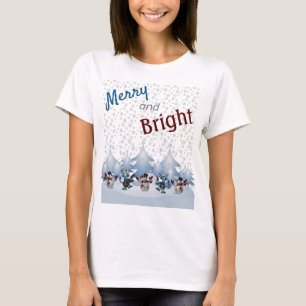 Merry und Bright Snowmen T-Shirt