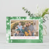 Merry und Bright Stars | Zwei Fotos Weihnachten (Stehend Vorderseite)