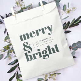 Merry und Bright | Stilvolle Forest Green Christma Geschenktütchen