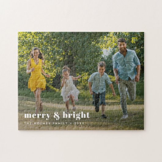 Merry und Bright | Stilvolle Weihnachten im Foto Puzzle (Horizontal)