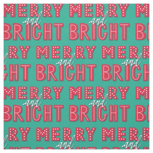 Merry und Bright Stoff (Muster)