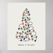 Merry und Bright Vintag Lights Graphic Poster (Vorne)