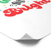 Merry und Bright Weihnachtskunst Print Poster (Ecke)