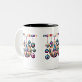 Merry und Bright Zweifarbige Tasse (Vorderseite Links)