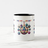 Merry und Bright Zweifarbige Tasse (Mittel)