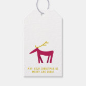MERRY UND DEER CHRISTMAS GESCHENKANHÄNGER (Vorderseite)