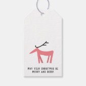 MERRY UND DEER CHRISTMAS GESCHENKANHÄNGER (Vorderseite)