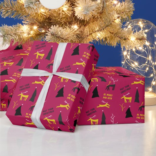 MERRY UND DEER CHRISTMAS GESCHENKPAPIER (Feiertage)