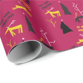 MERRY UND DEER CHRISTMAS GESCHENKPAPIER (Rolleneckpunkt)