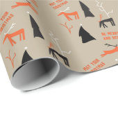 MERRY UND DEER CHRISTMAS GESCHENKPAPIER (Rolleneckpunkt)