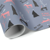 MERRY UND DEER CHRISTMAS GESCHENKPAPIER (Rolleneckpunkt)