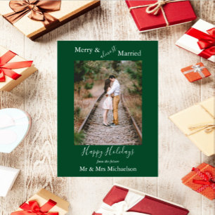 Merry und fast Verheiratet Minimalistisch Feiertagspostkarte