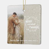 Merry und fast Verheiratet Save the Date Keepake Keramikornament (Links)